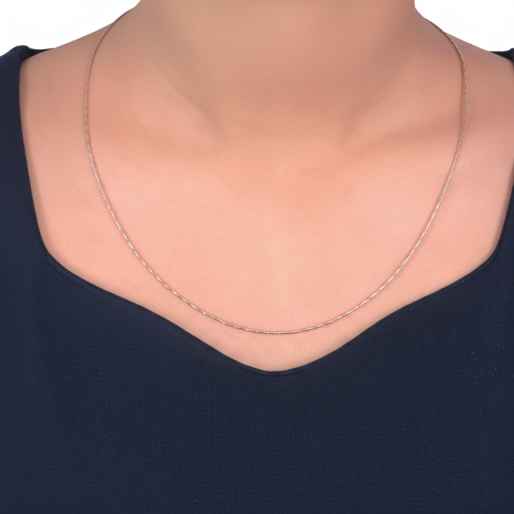 Minimal Two-tone Silver Necklace