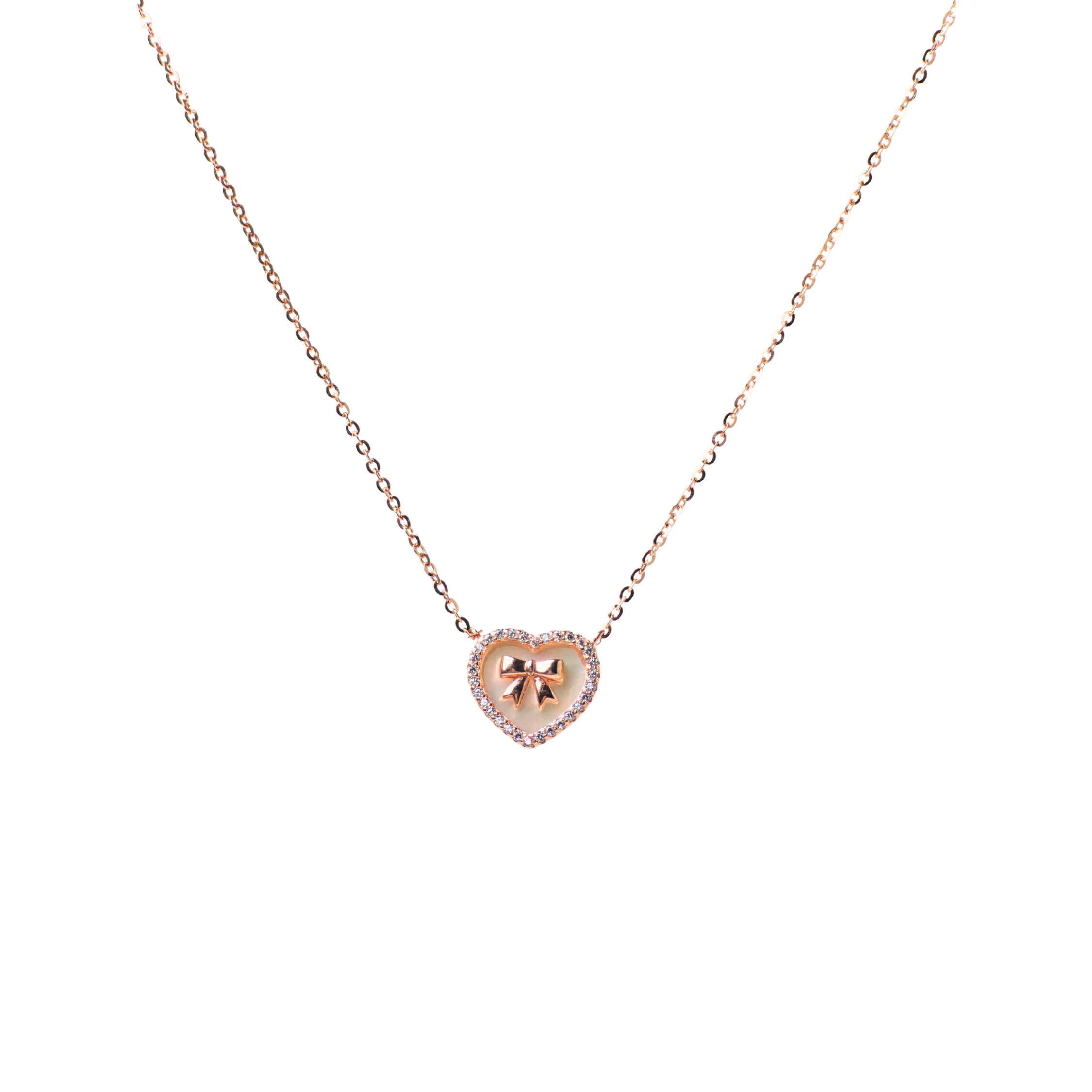 Rose Gold Heart Two-way Necklace