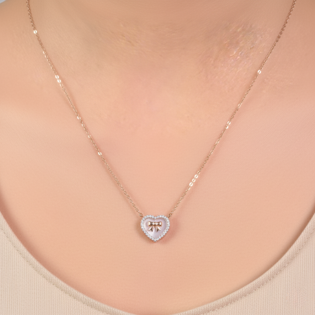 Rose Gold Heart Two-way Necklace