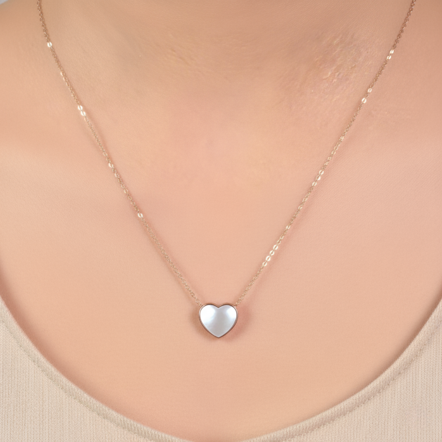Rose Gold Heart Two-way Necklace