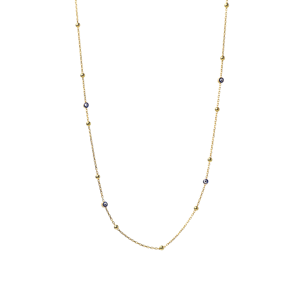 Minimal Evil Eye Gold Chain