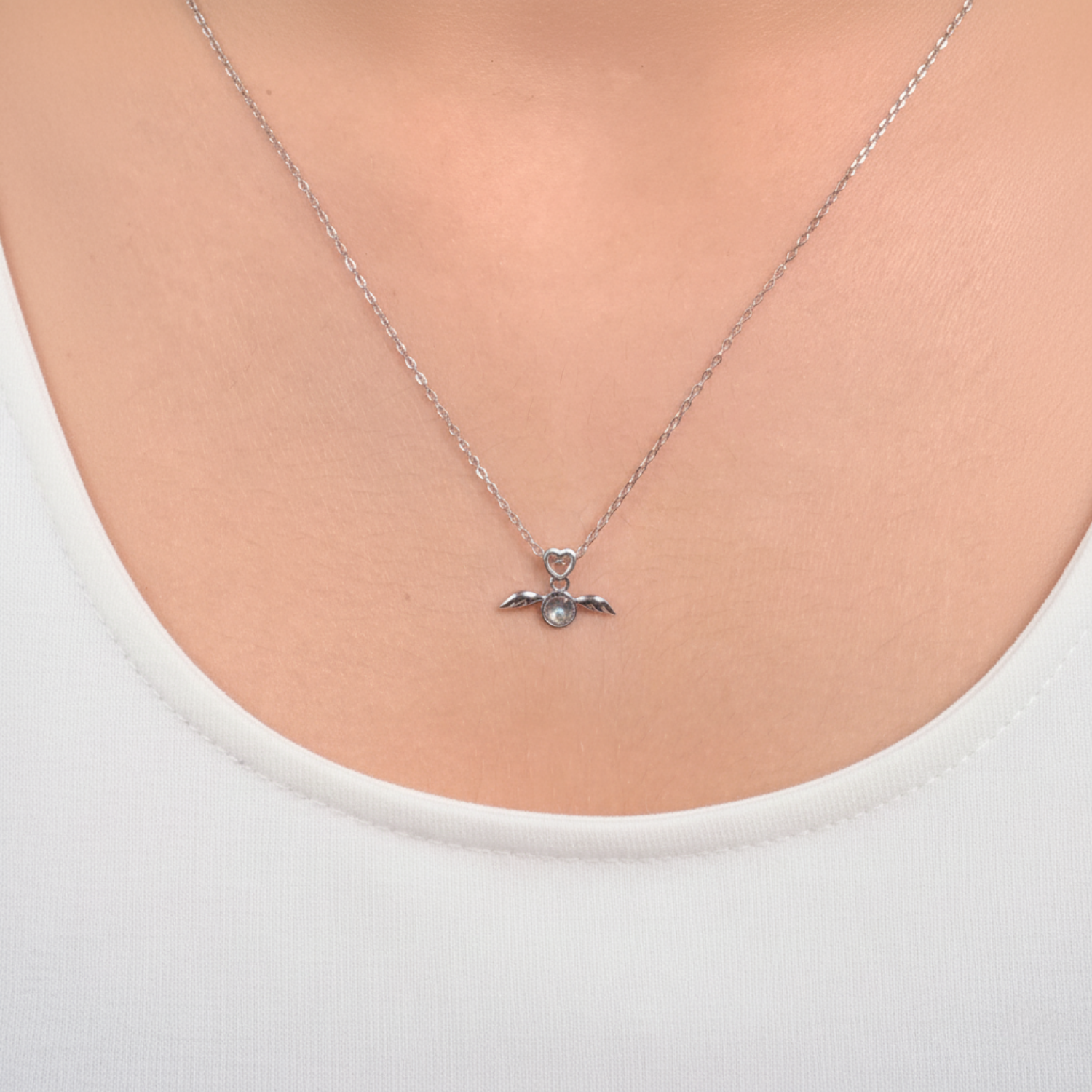 Angel Wings Silver Pendant