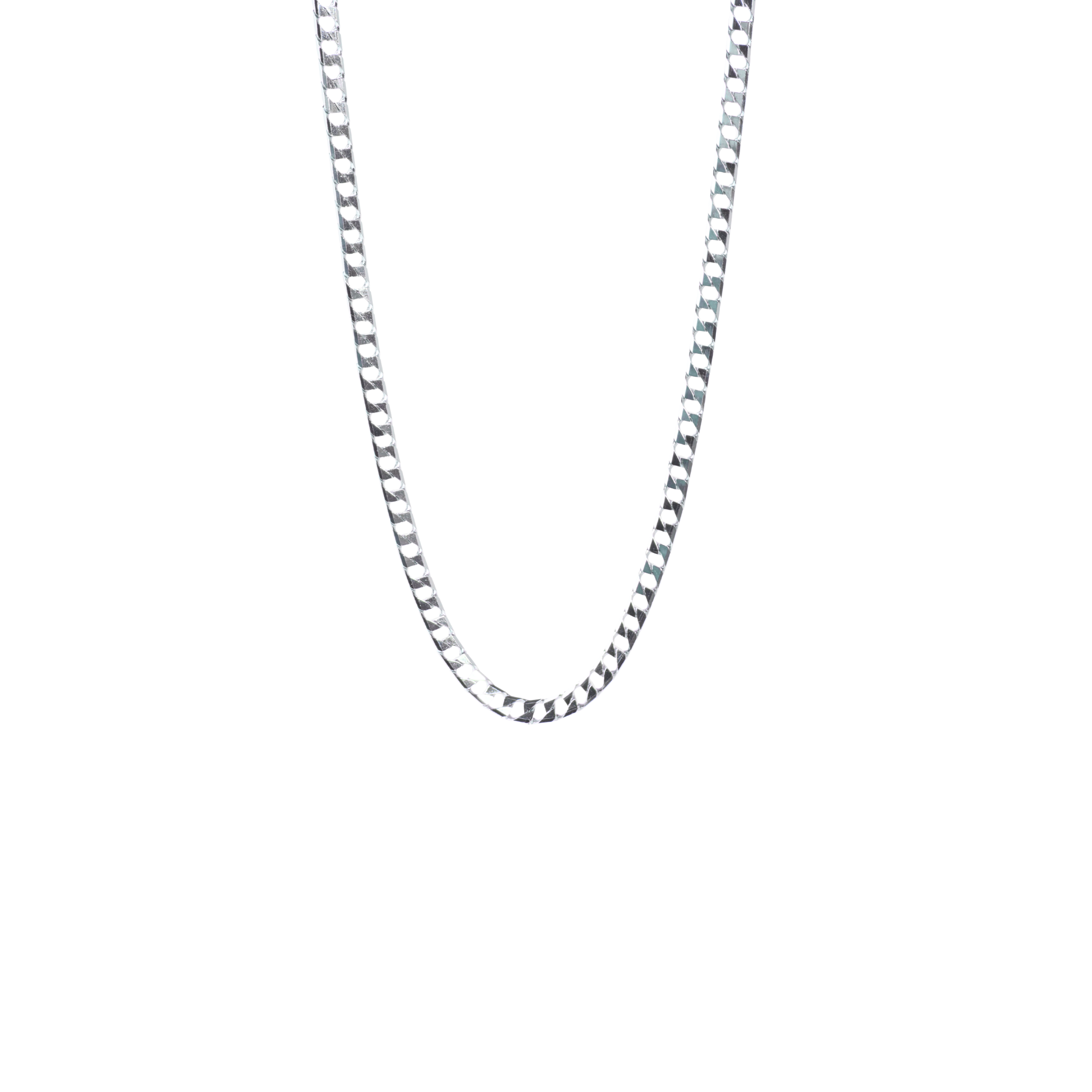 Silver Cubic Link Chain For Him