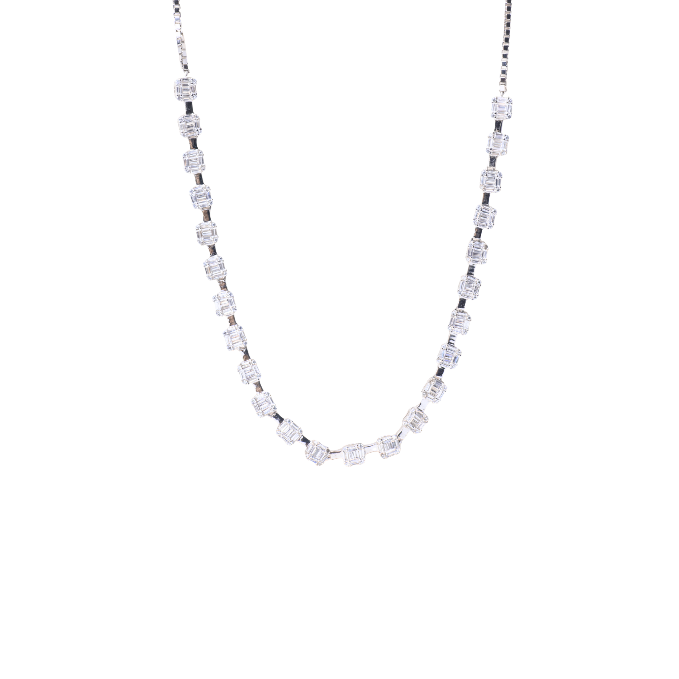 Silver Crystal Signature Necklace