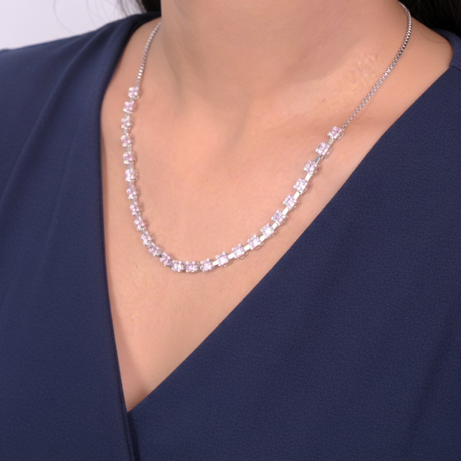 Silver Crystal Signature Necklace