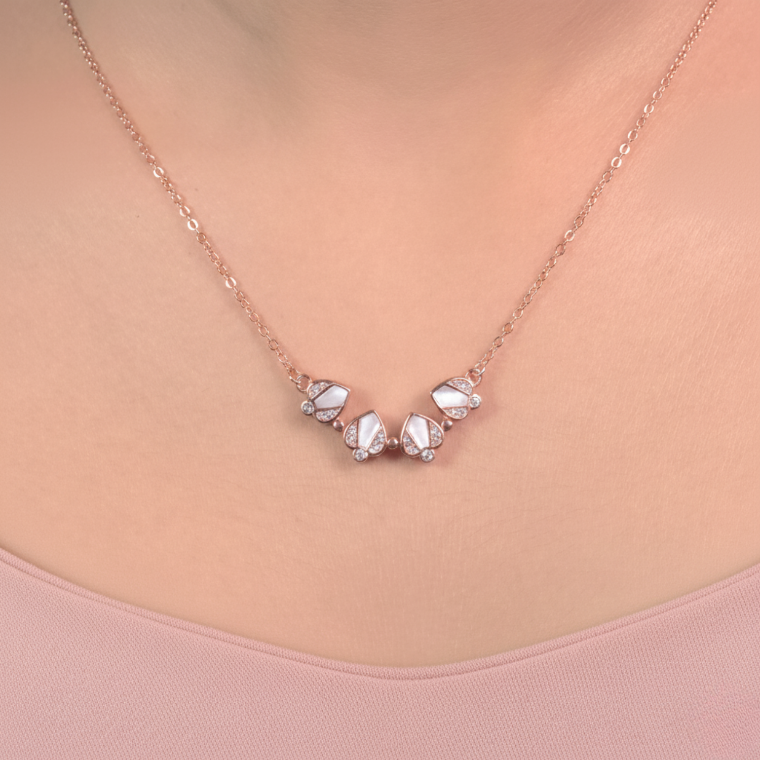 Rose Gold Heart Convertible Necklace