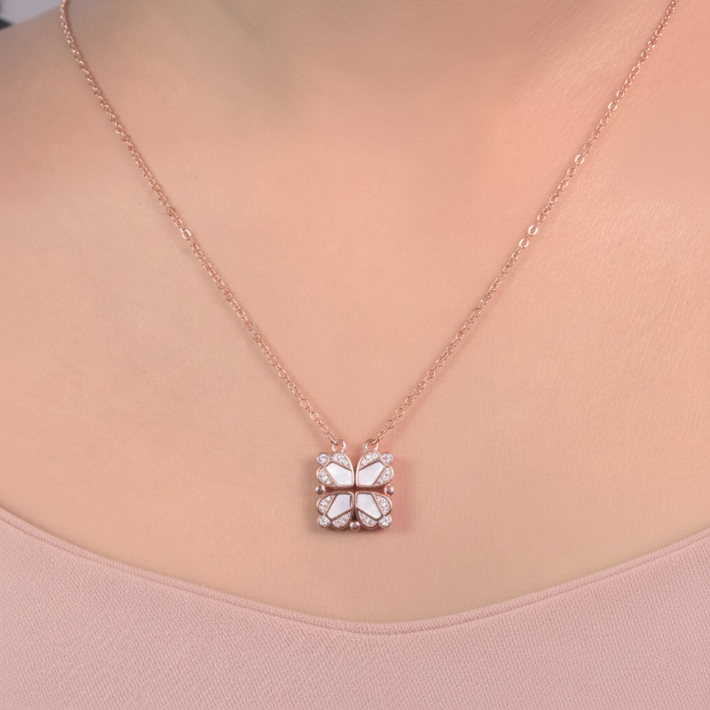 Rose Gold Heart Convertible Necklace