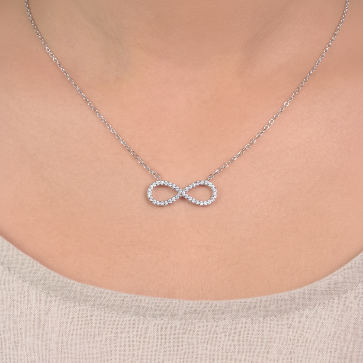 Sparkling Infinity Necklace