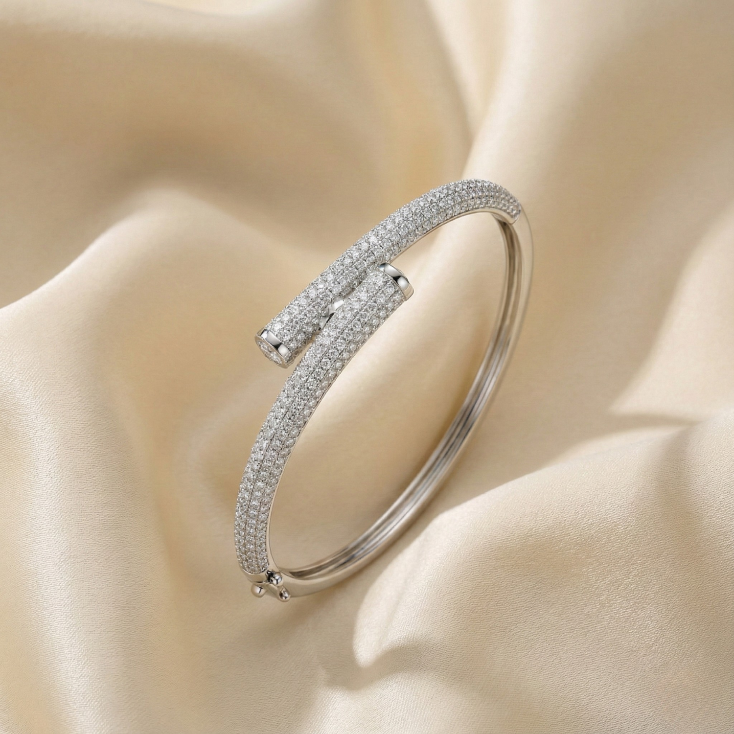 Silver Glow Crystal Bracelet