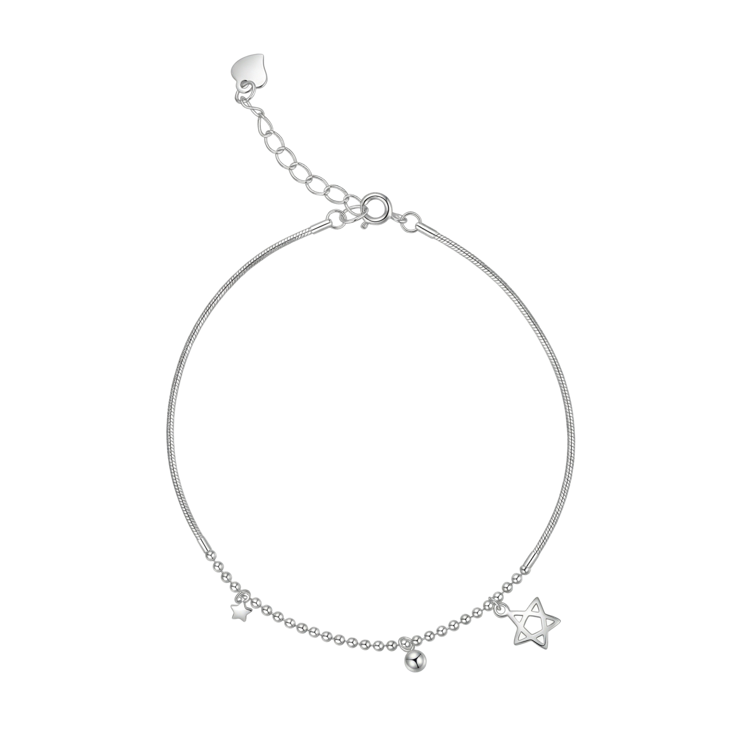 Silver Starlit Charm Bracelet