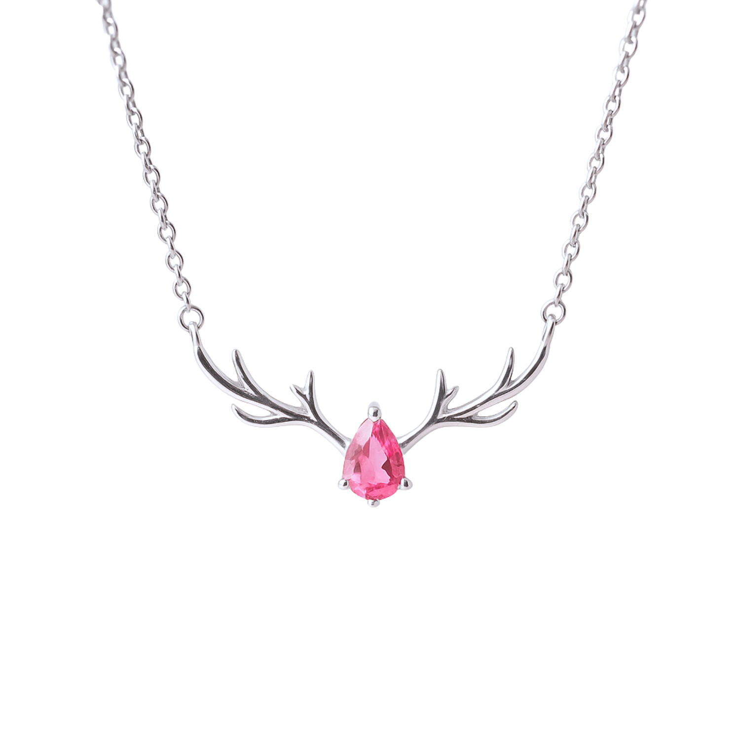 The Pink Stone Deerdrop Necklace