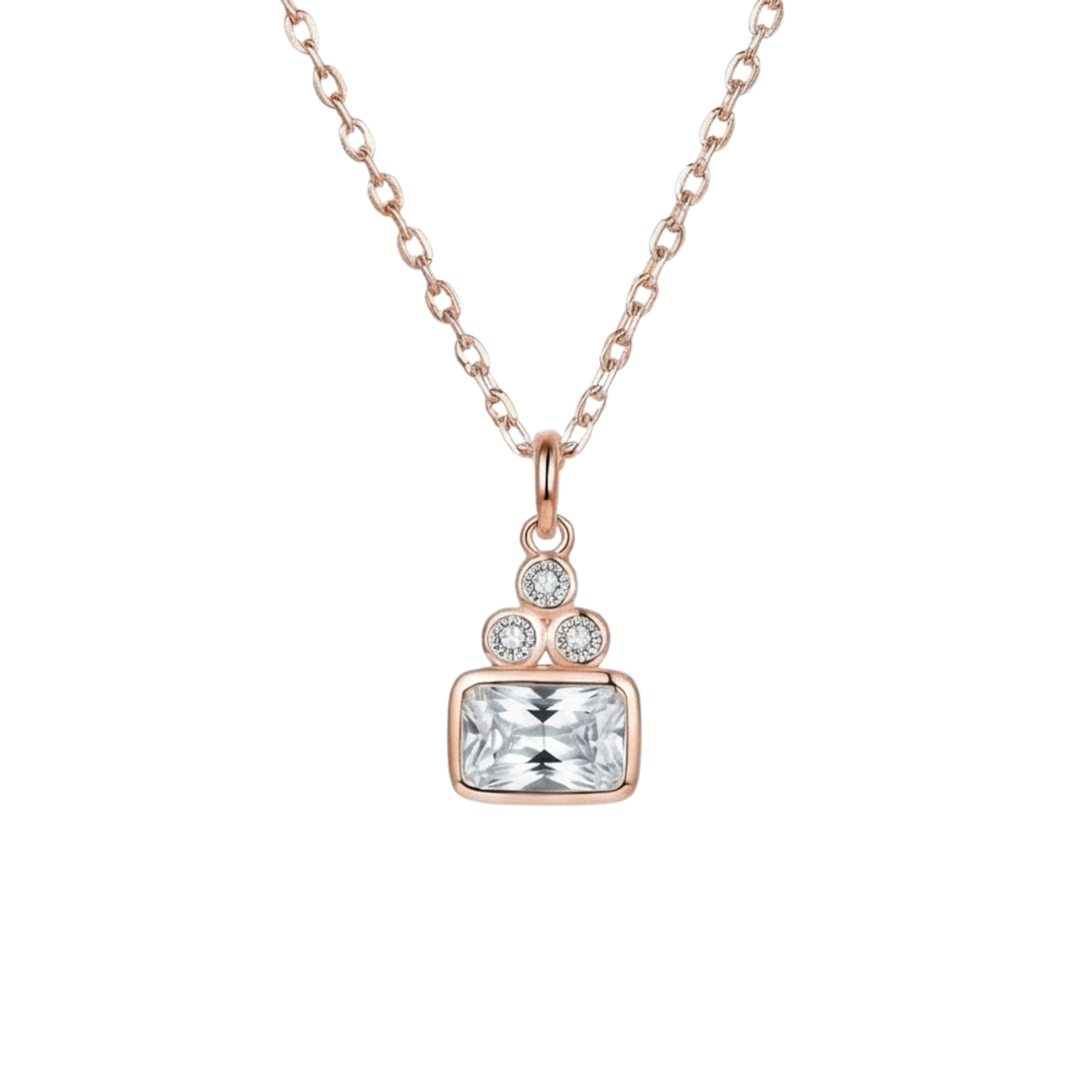 Rose Gold Vega Diamond Pendant.