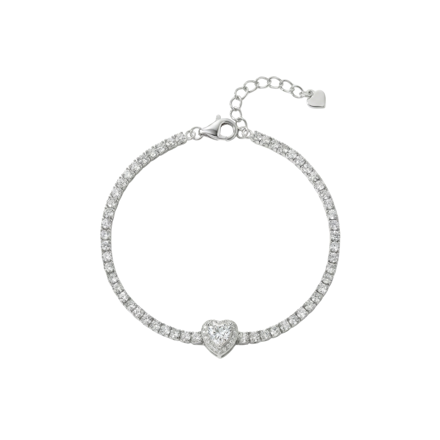 Classic Heart Tennis Bracelet