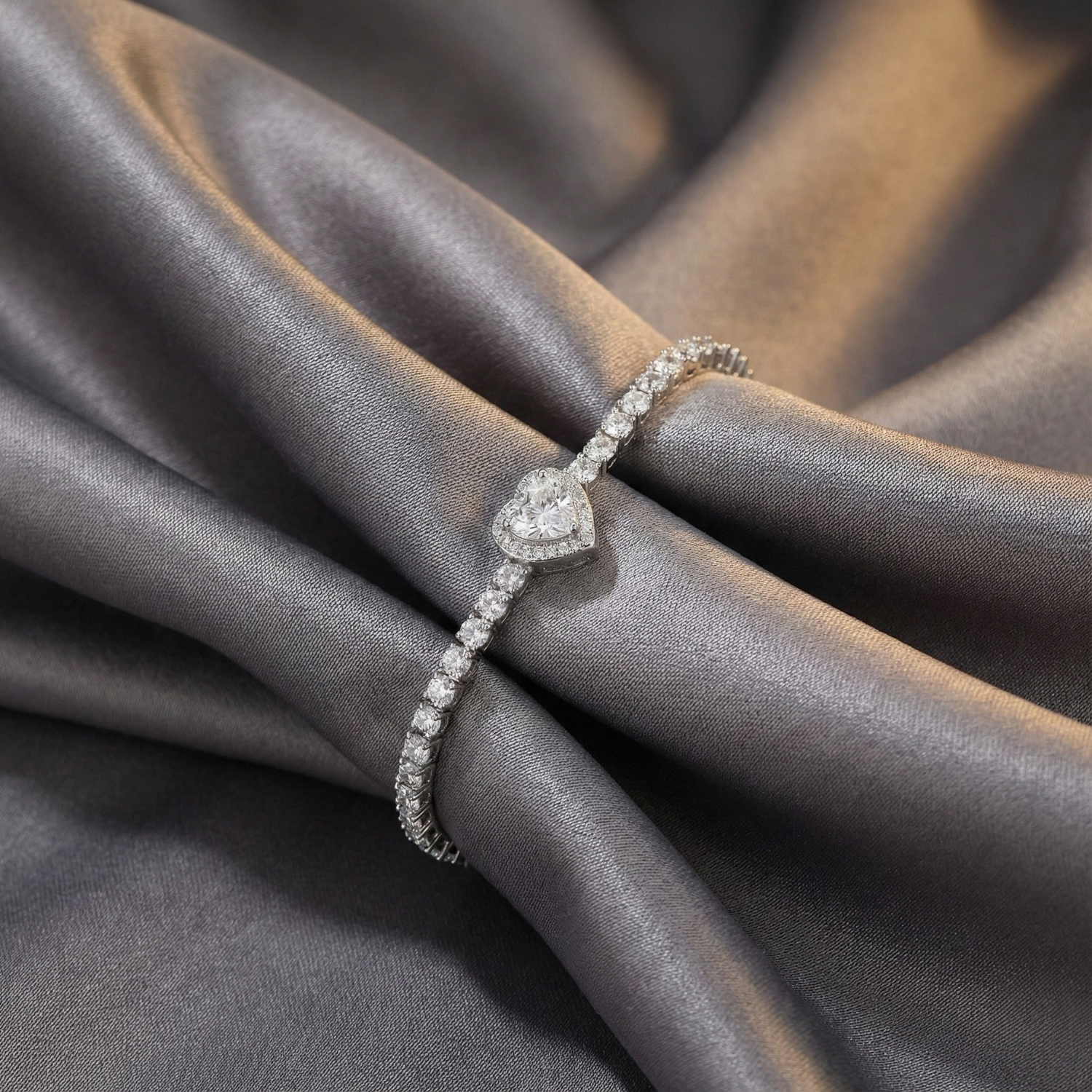 Classic Heart Tennis Bracelet