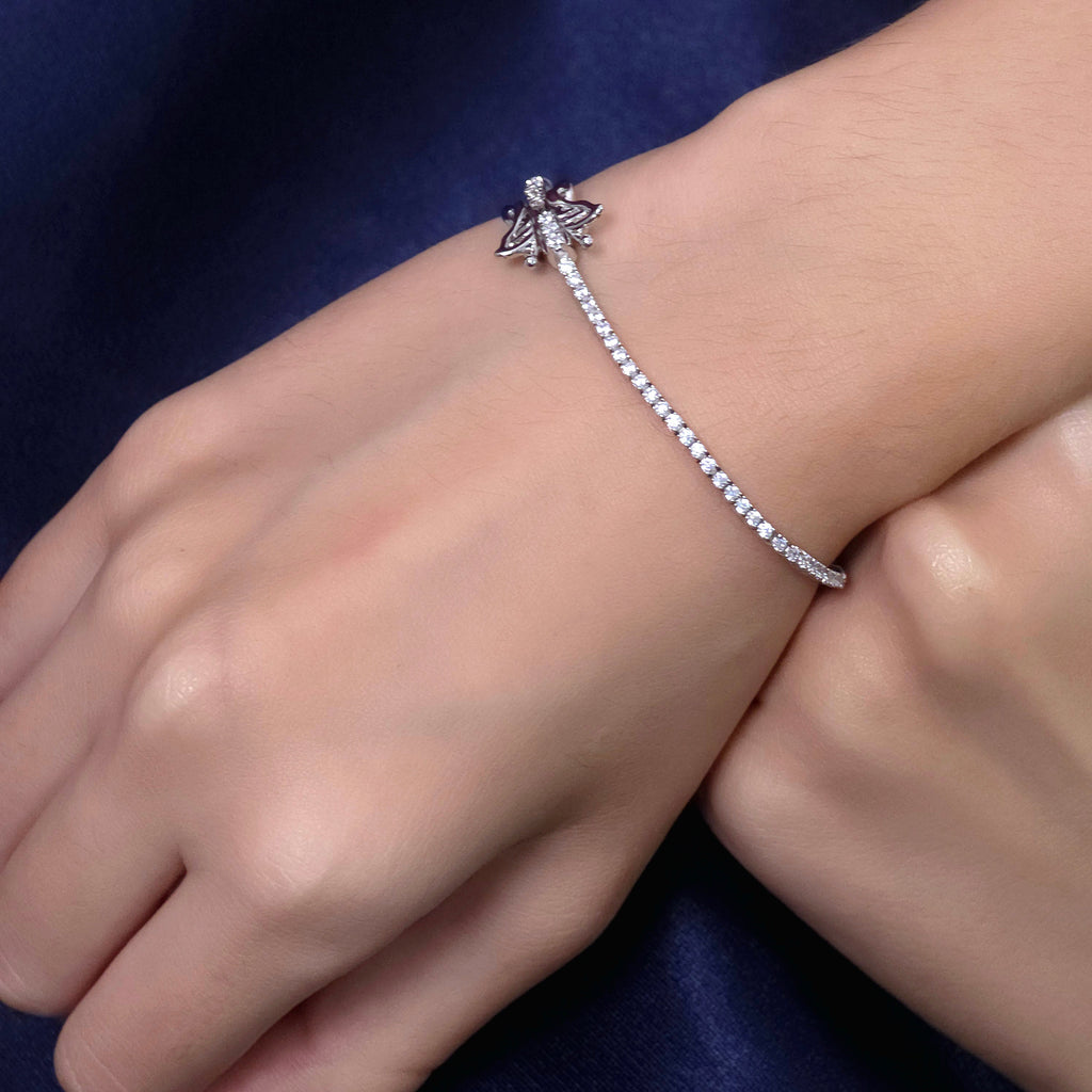 Silver Micro Pave Tennis Bracelet