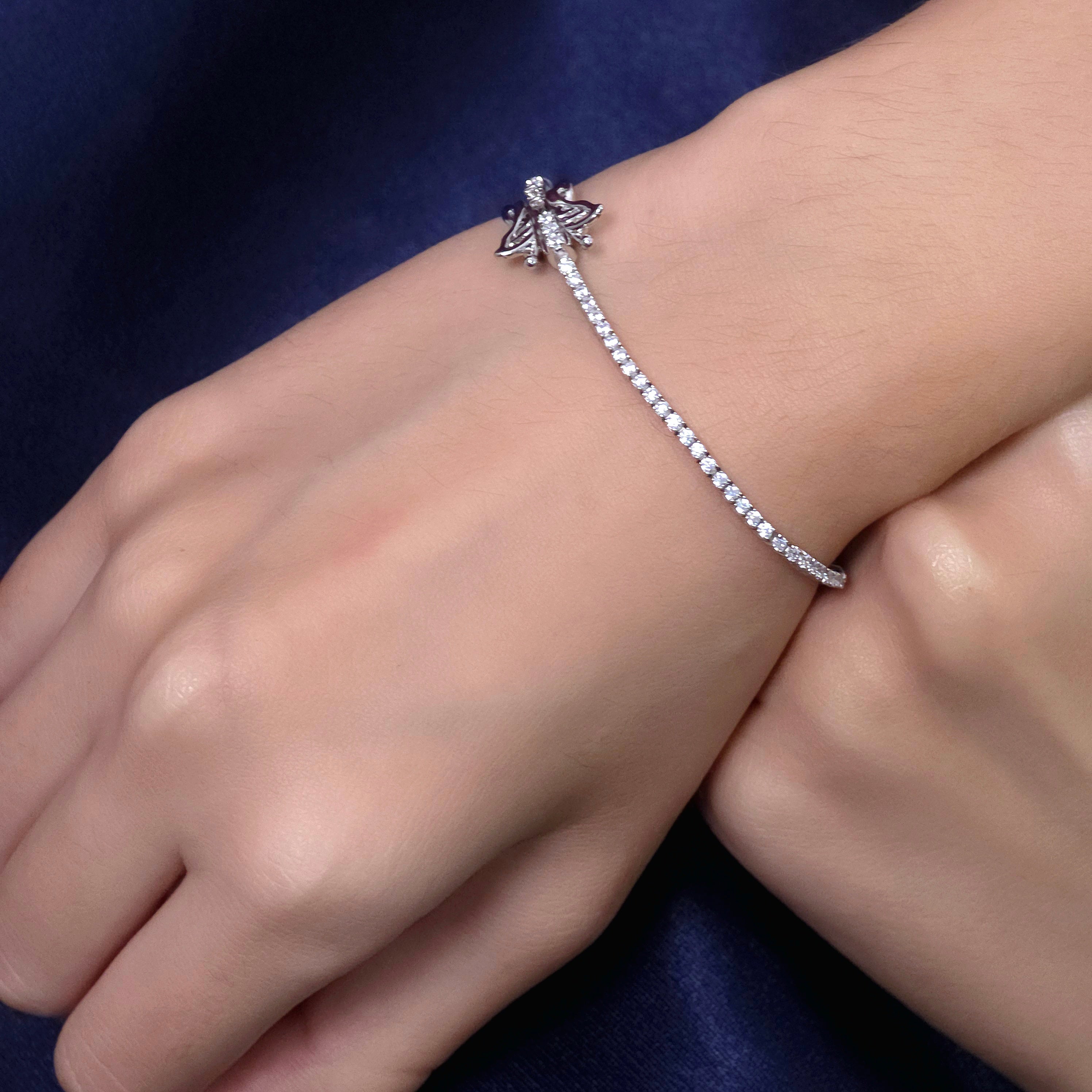 Silver Micro Pave Tennis Bracelet