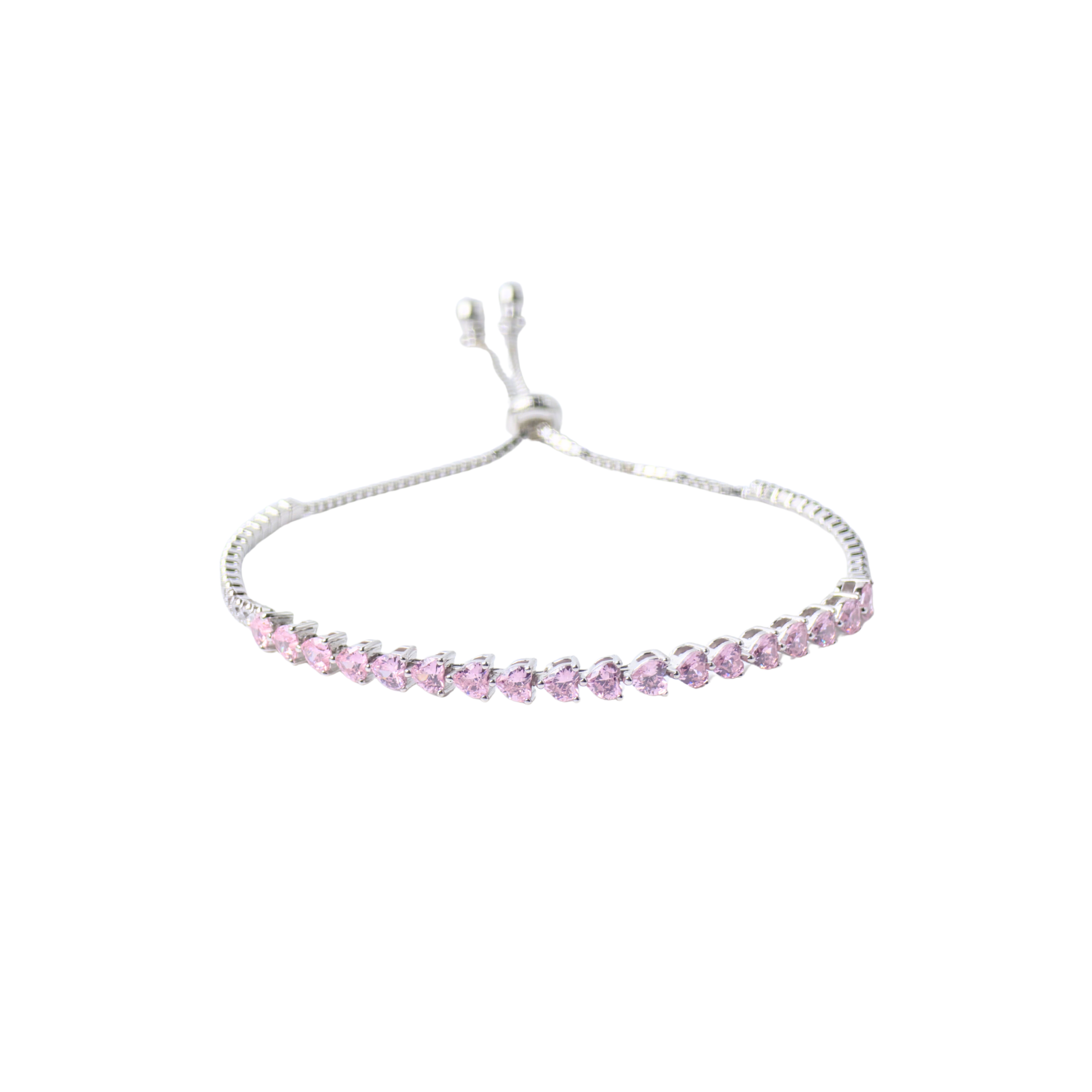 Bracelet with pink beads
