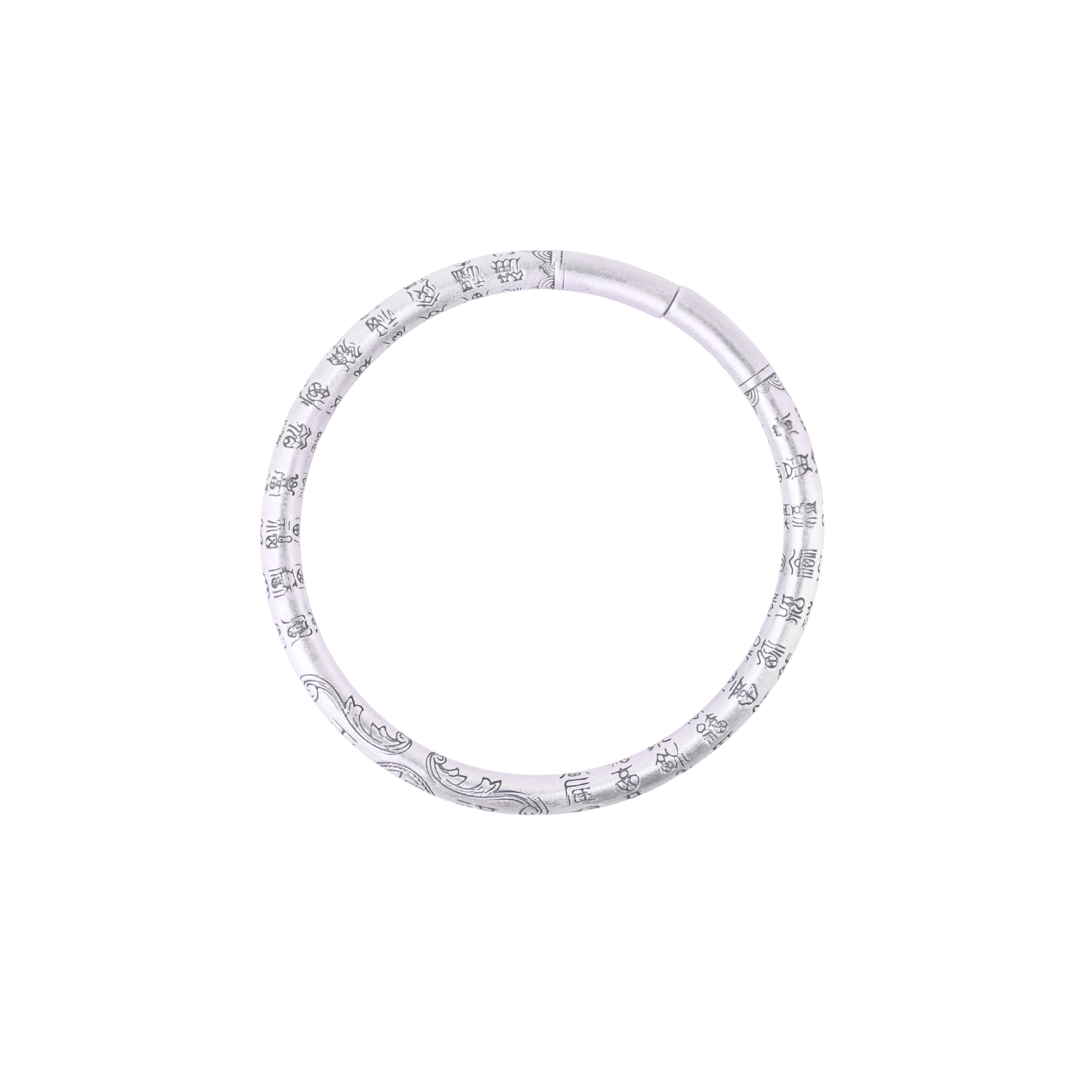 Tribal Matte 999 Silver Bracelet For Him