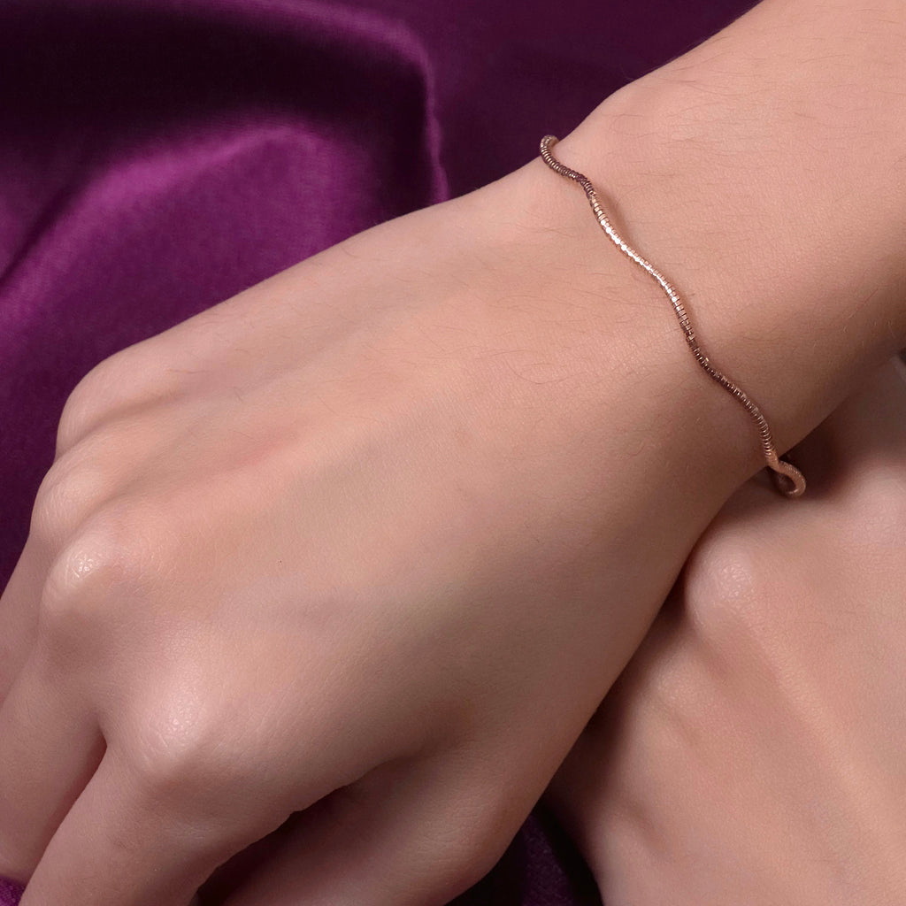 Rose Gold Eternal Wave Bracelet