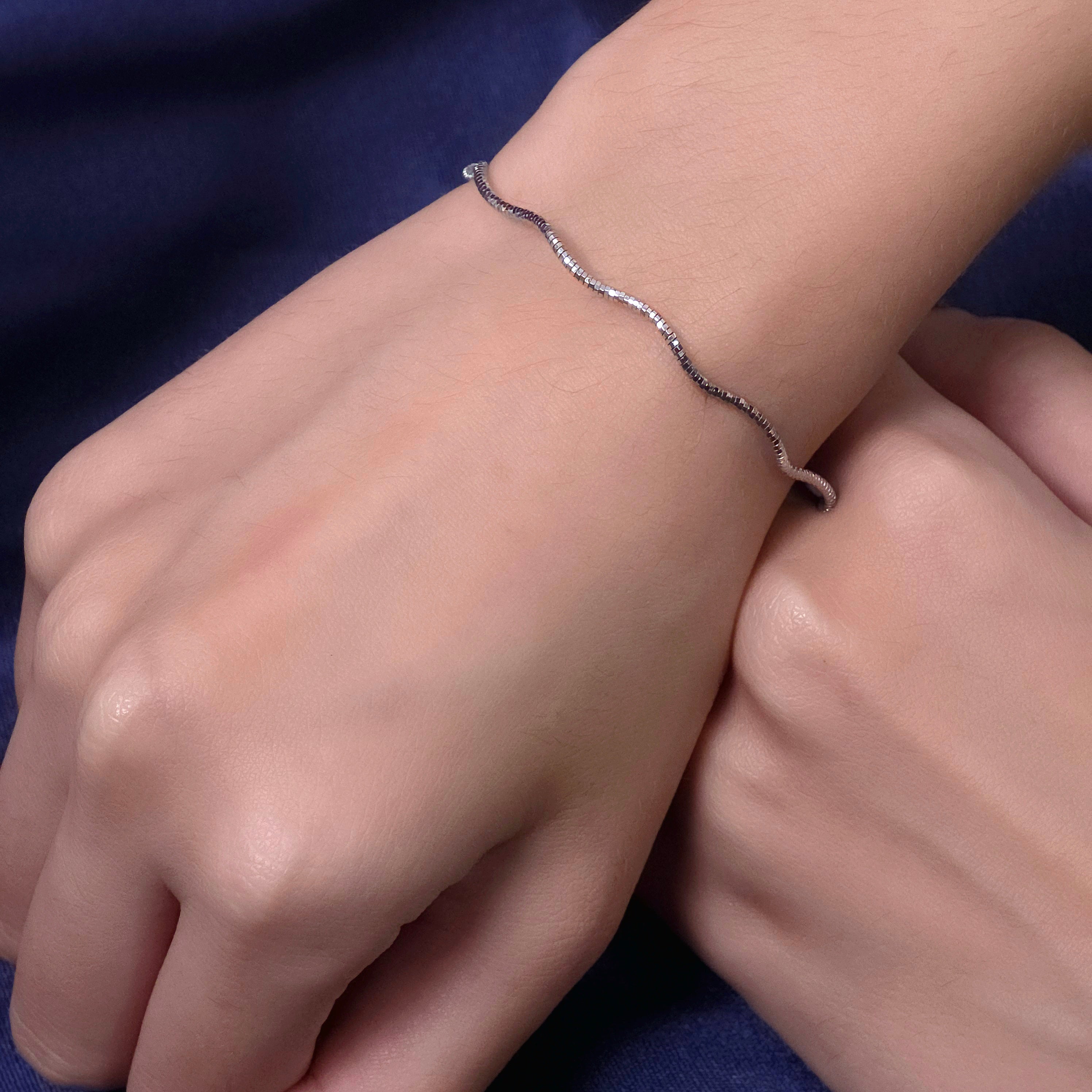 Silver Eternal Wave Bracelet