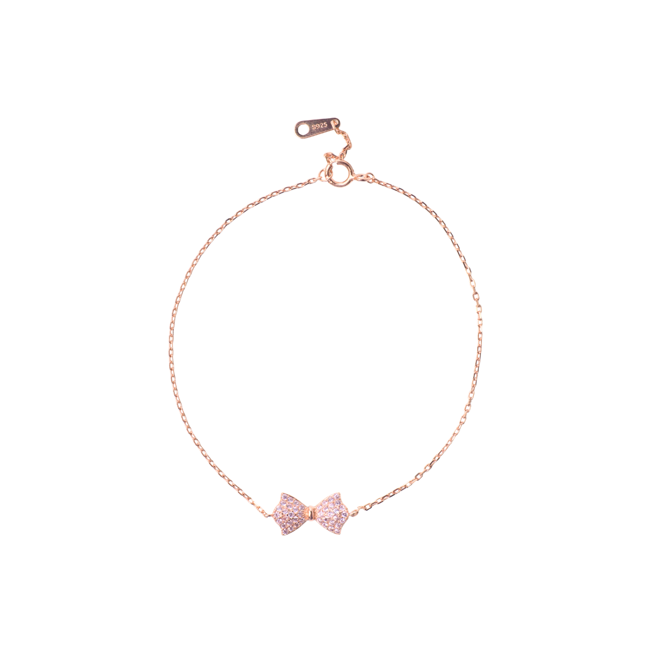 Rose Gold Coquette Bow Bracelet