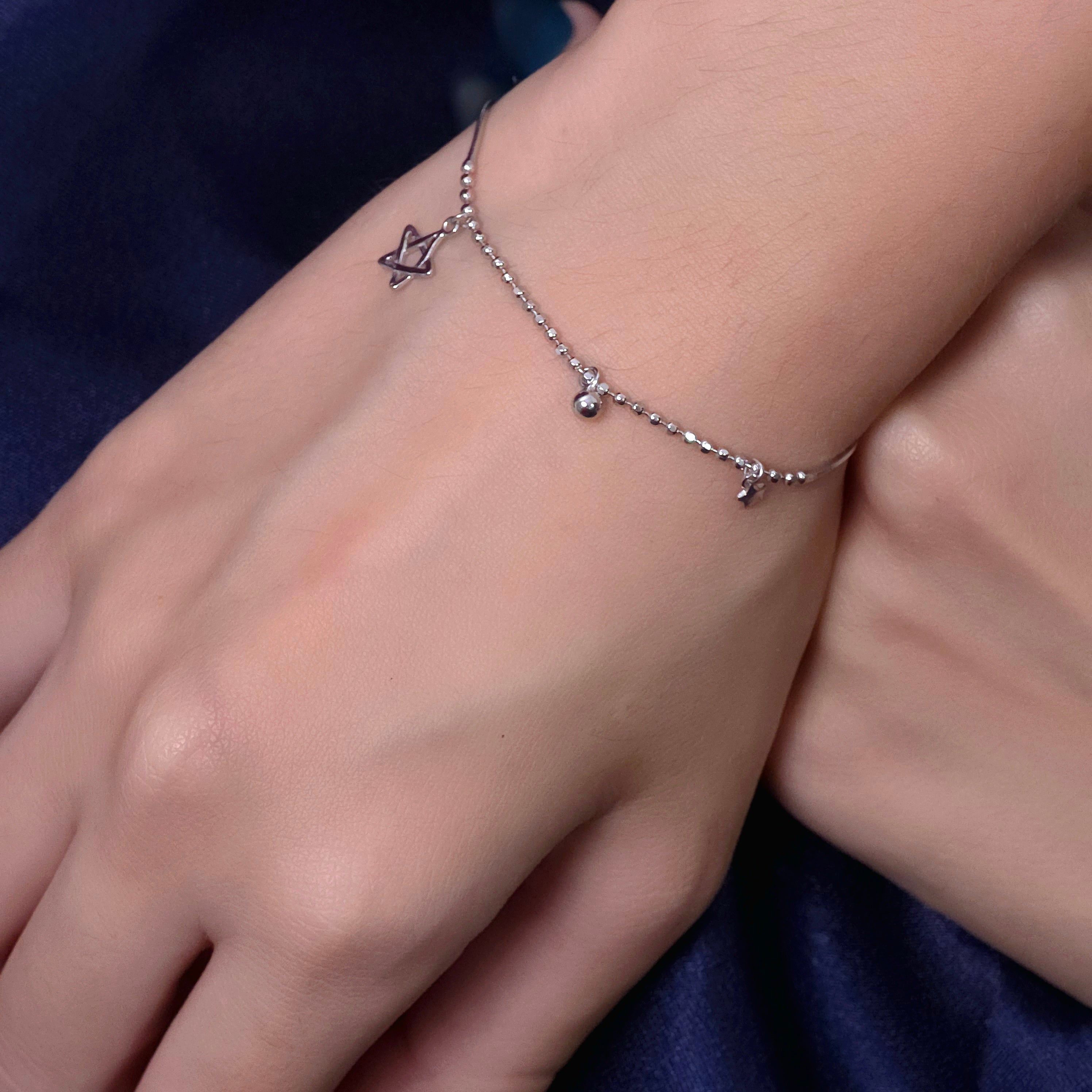 Silver Starlit Charm Bracelet