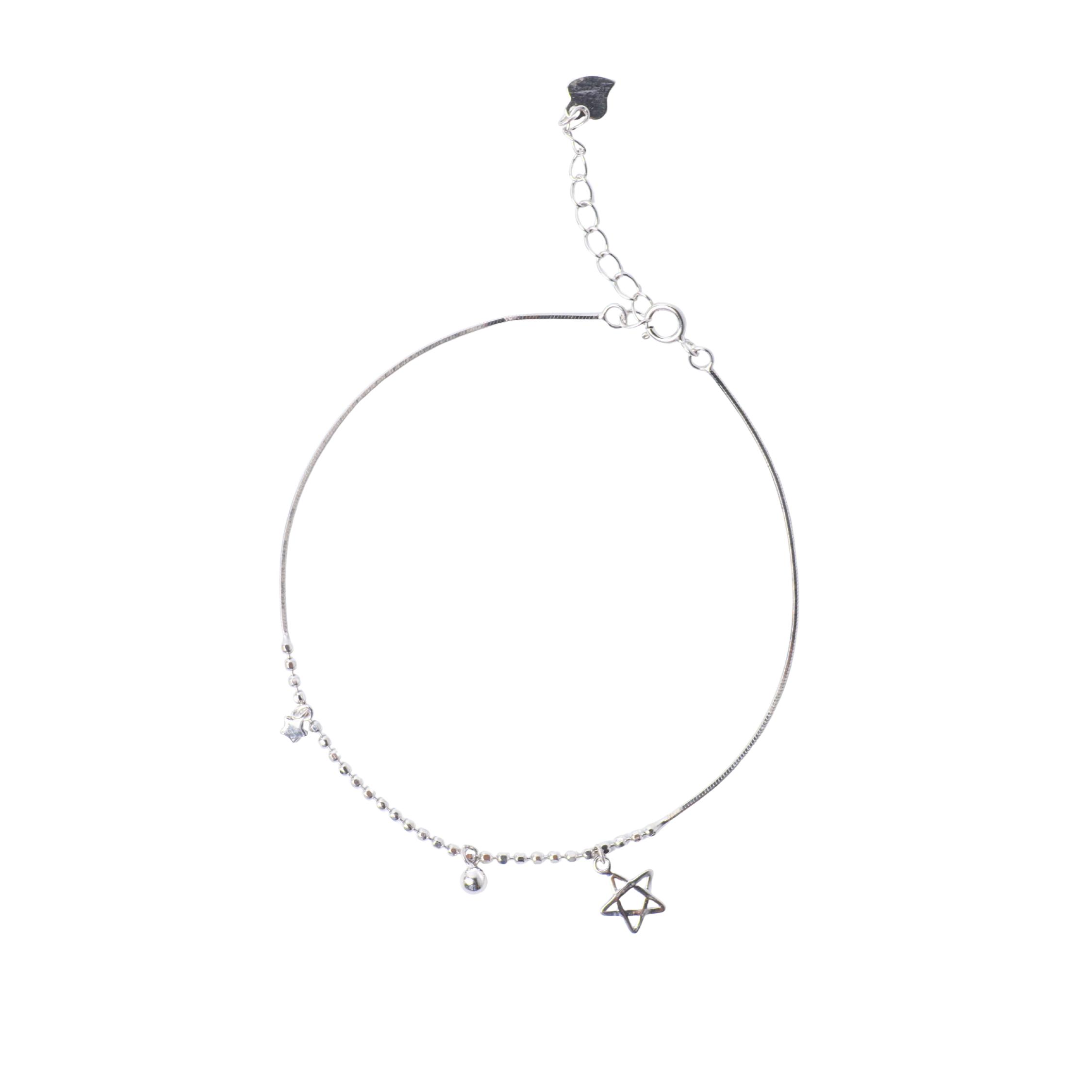 Silver Starlit Charm Bracelet