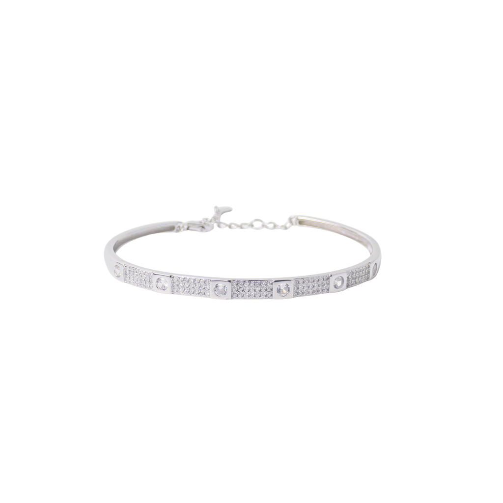 Luxe Slender Silver Tennis Bracelet