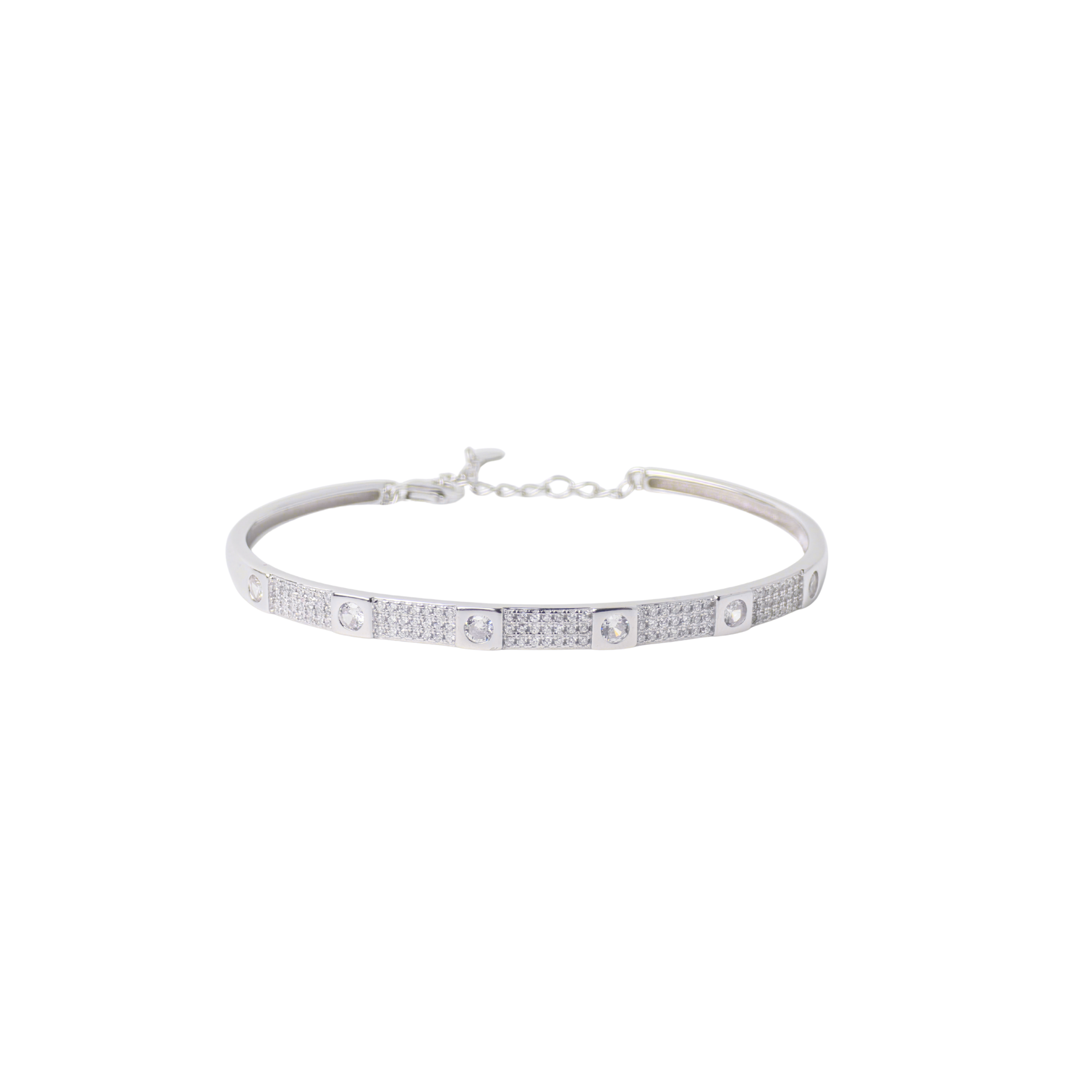 Luxe Slender Silver Tennis Bracelet