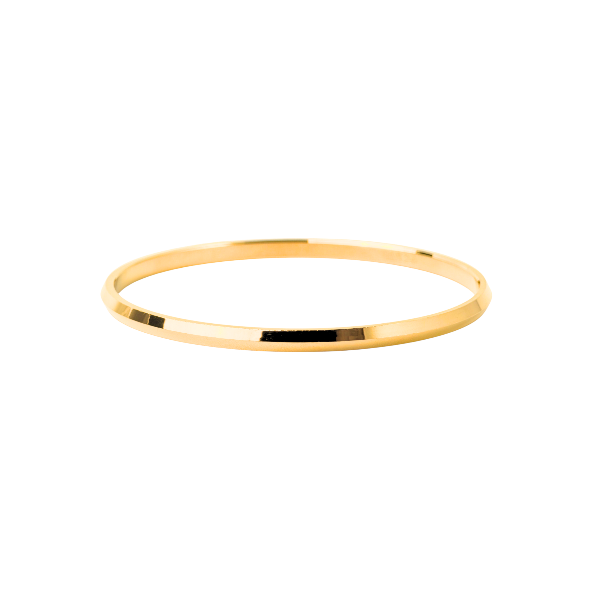 Minimal Golden Punjabi Kada Bracelet For Him