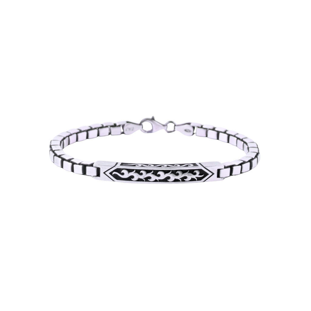 Alpha Silver Bracelet For Him
