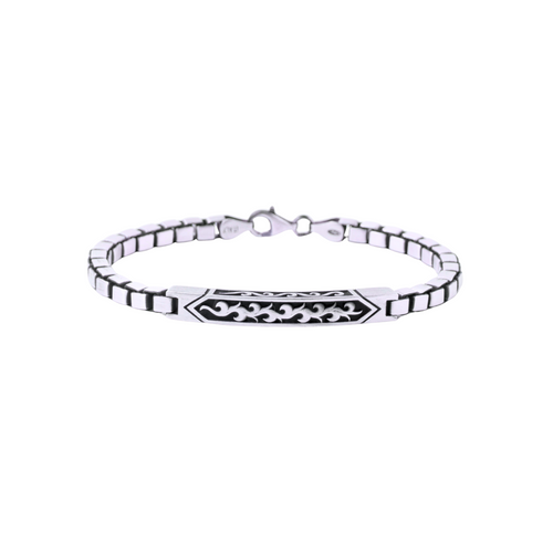 Alpha Silver Bracelet For Him