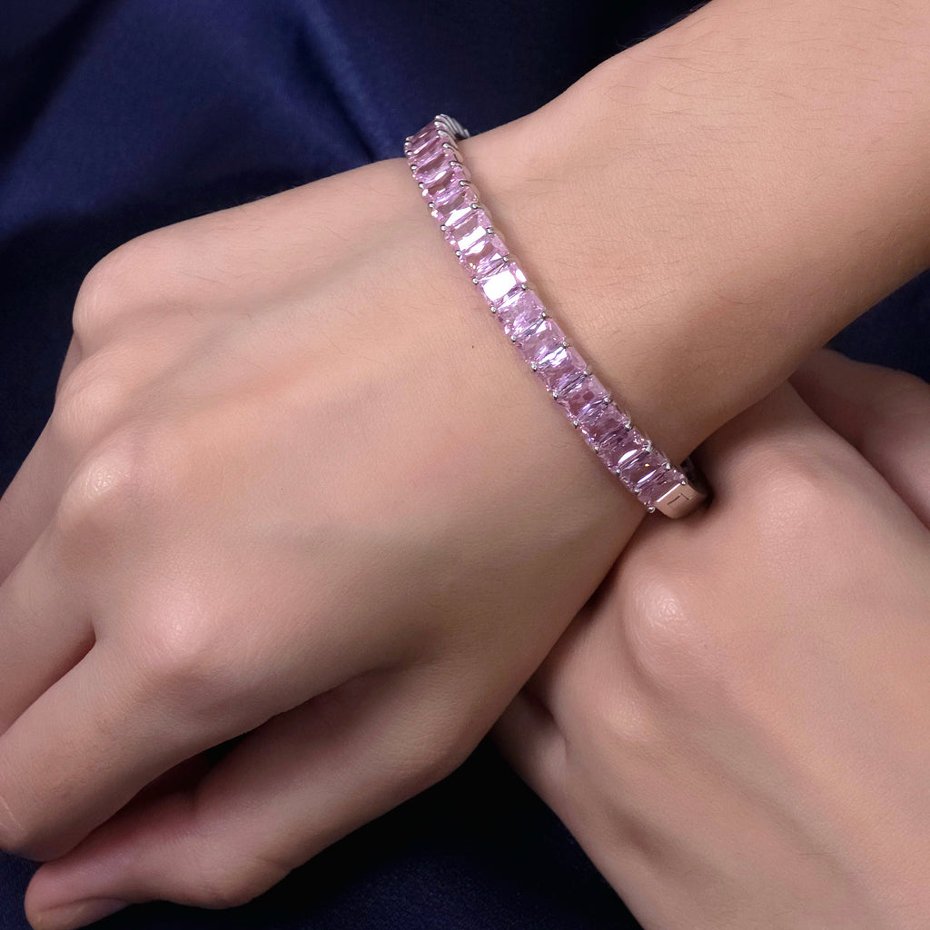 Pink Love Silver Bracelet