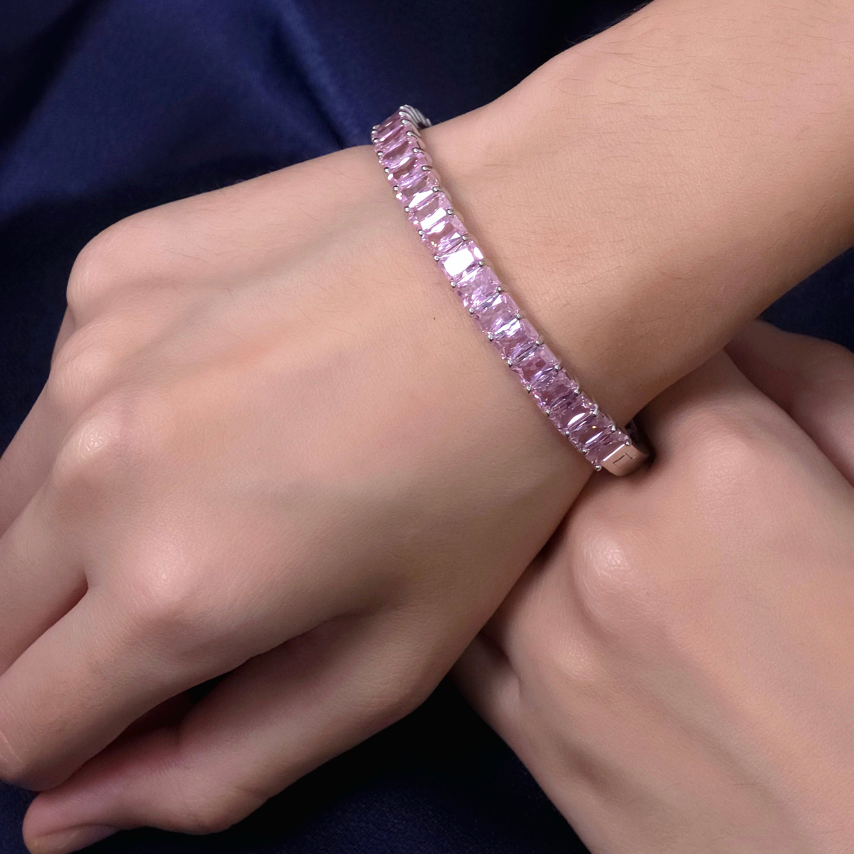 Pink Love Silver Bracelet