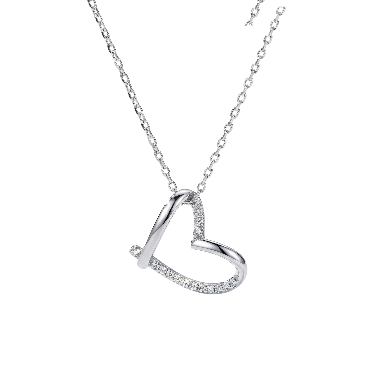 Curved Love Heart Pendant