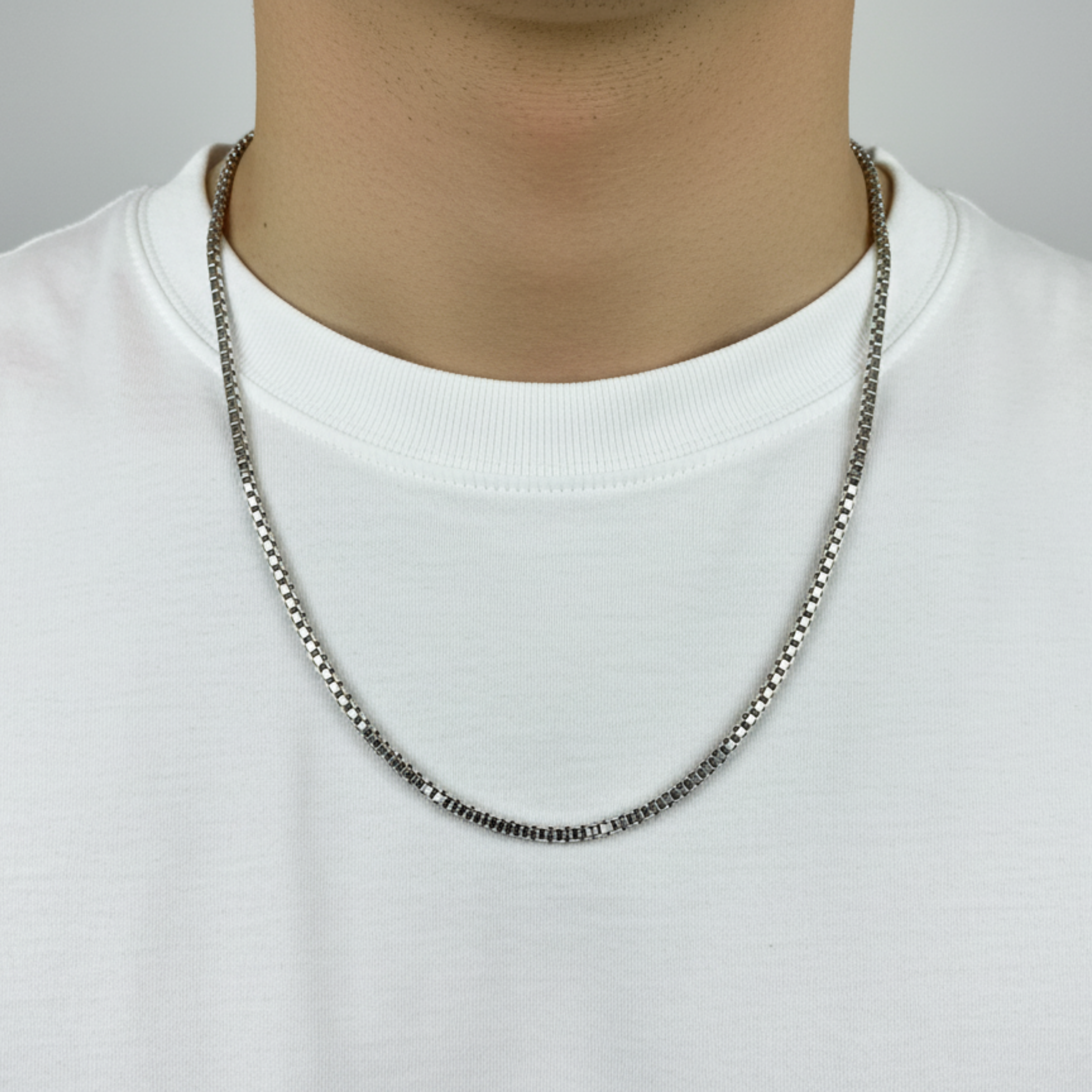 Silver Box Chain For Him