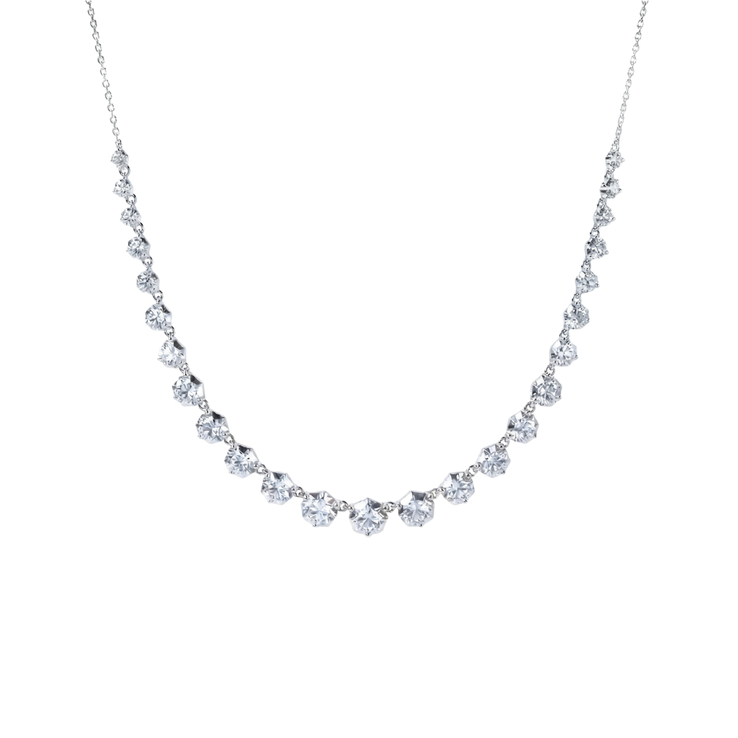 Silver Diamond Spark Necklace