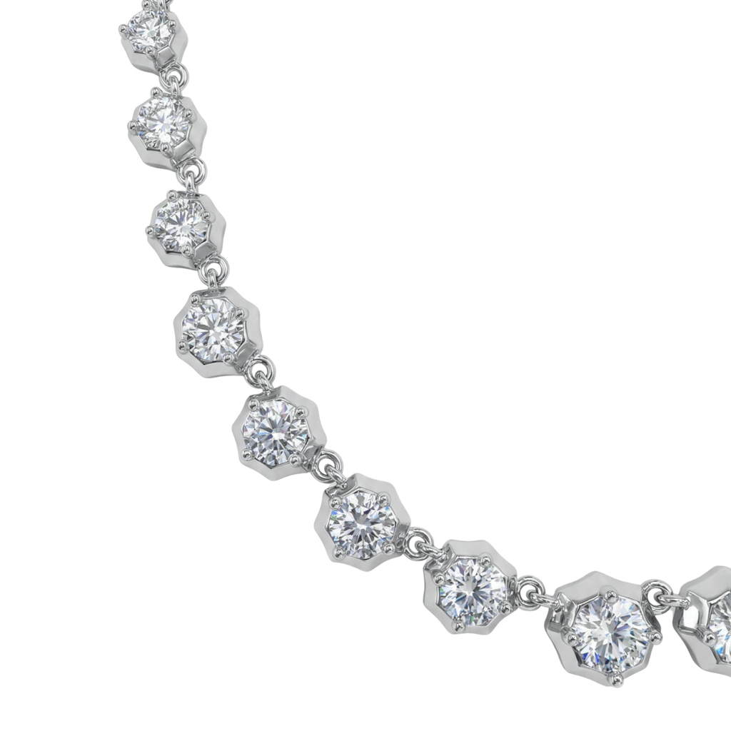 Silver Diamond Spark Necklace