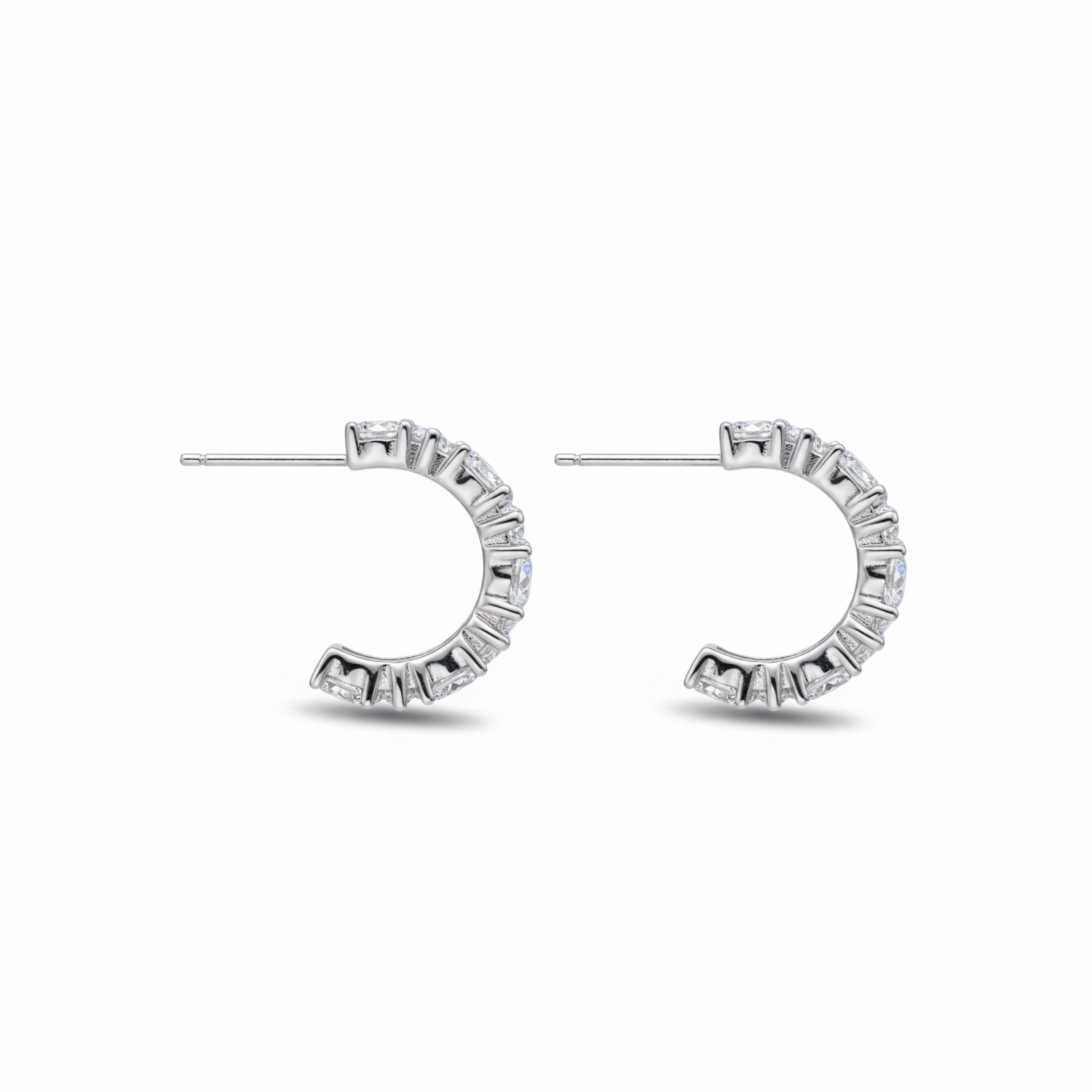 Silver Luxe Hoop Earrings