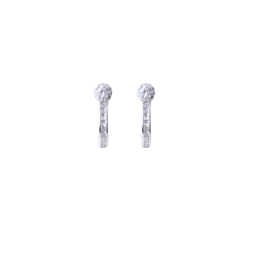 Silver Grace Hoop Earrings