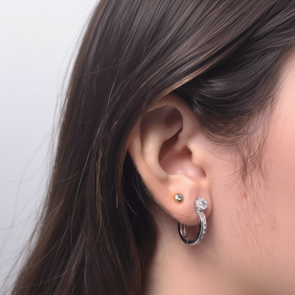 Silver Grace Hoop Earrings