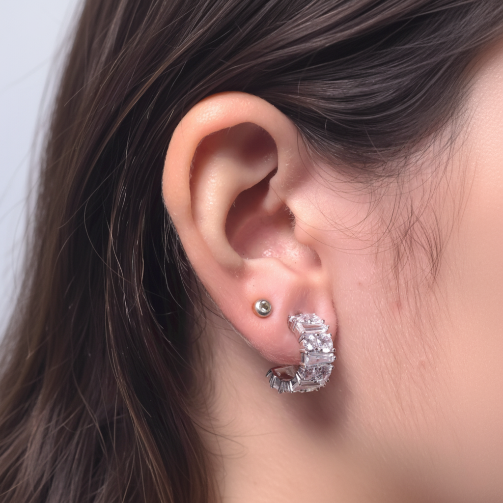 Silver Luxe Hoop Earrings