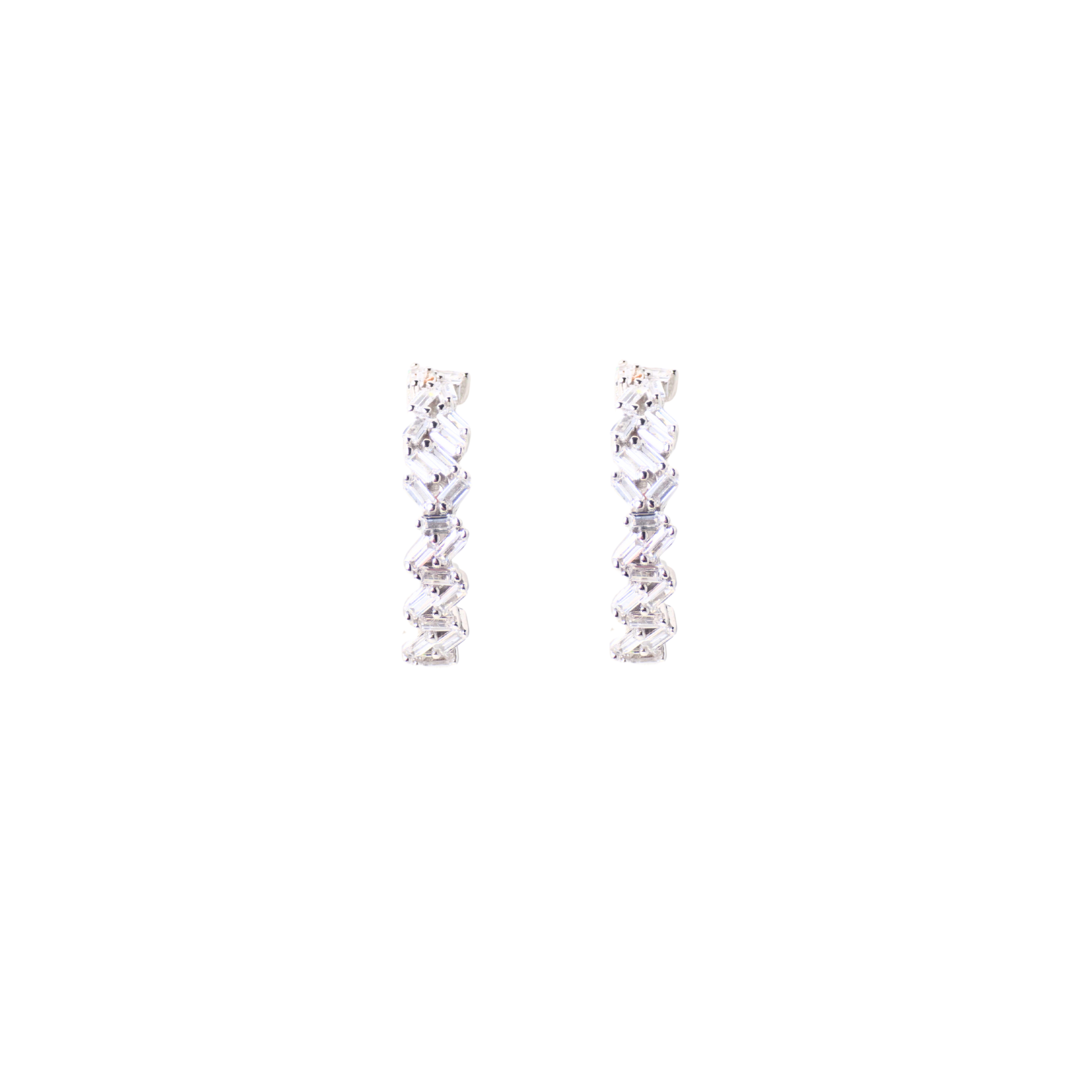 Silver Twinkling Hoop Earrings