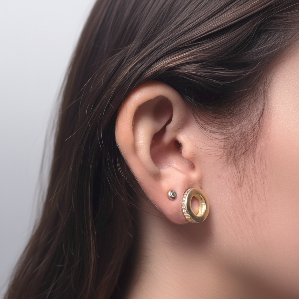 Crystal Golden Earrings