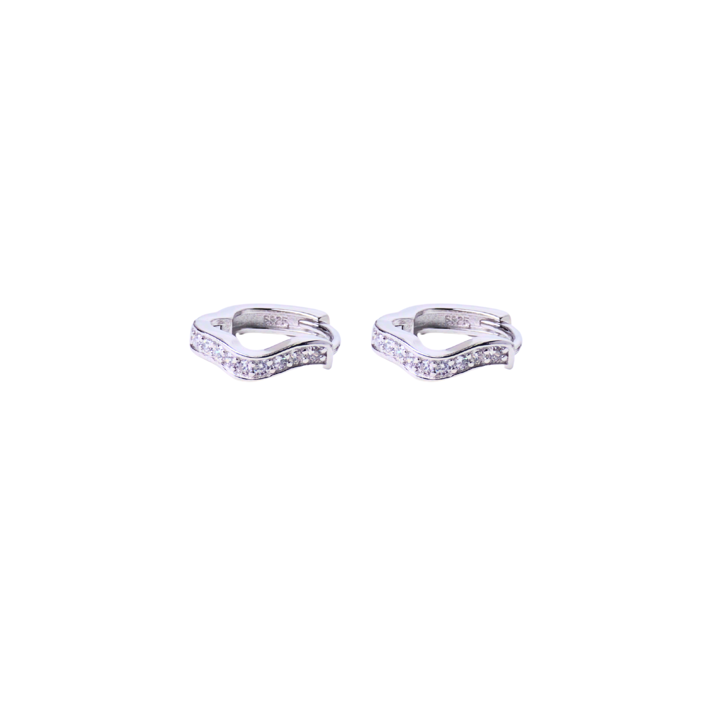 Silver Twist Hoop Earrings