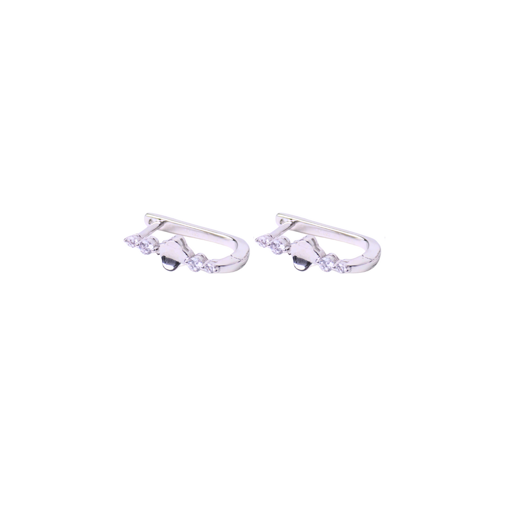 Silver Radiant Hoop Earrings