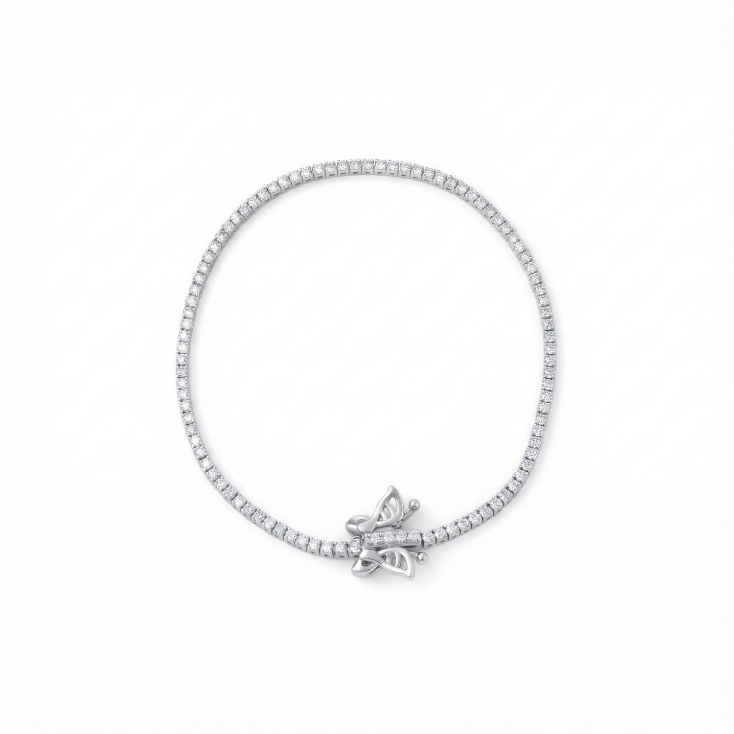 Silver Micro Pave Tennis Bracelet