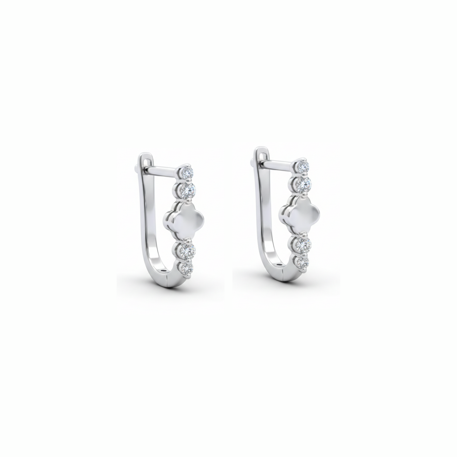 Silver Radiant Hoop Earrings