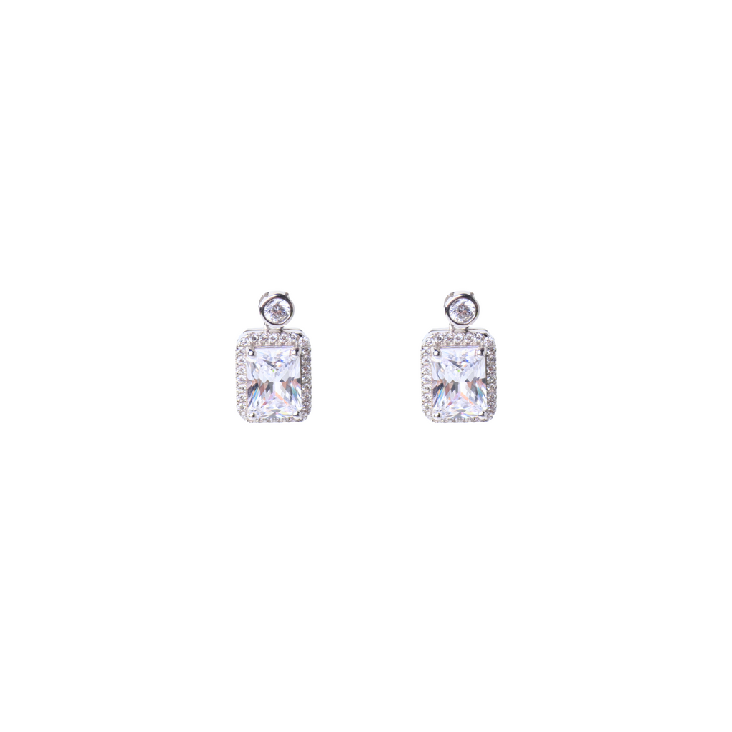 Emerald Cut Solitaire Pendant Set
