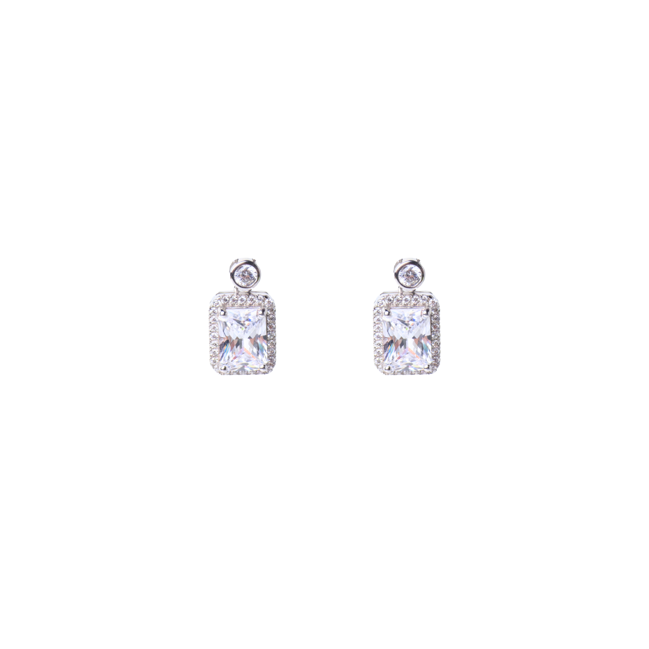 Emerald Cut Solitaire Pendant Set